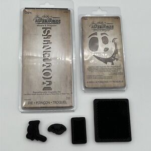 Sizzix Tim Holtz Alterations Movers&Shapers Dies Lot Halloween+ Moments New/Used